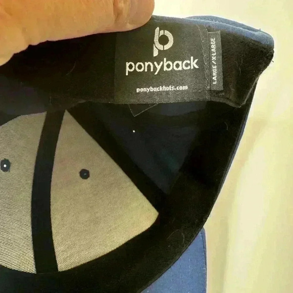 PONYBACK Navy Blue Hat, size L/XL. Great condition. - Picture 4 of 5